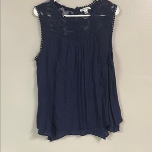 Navy Sleeveless Women's Top